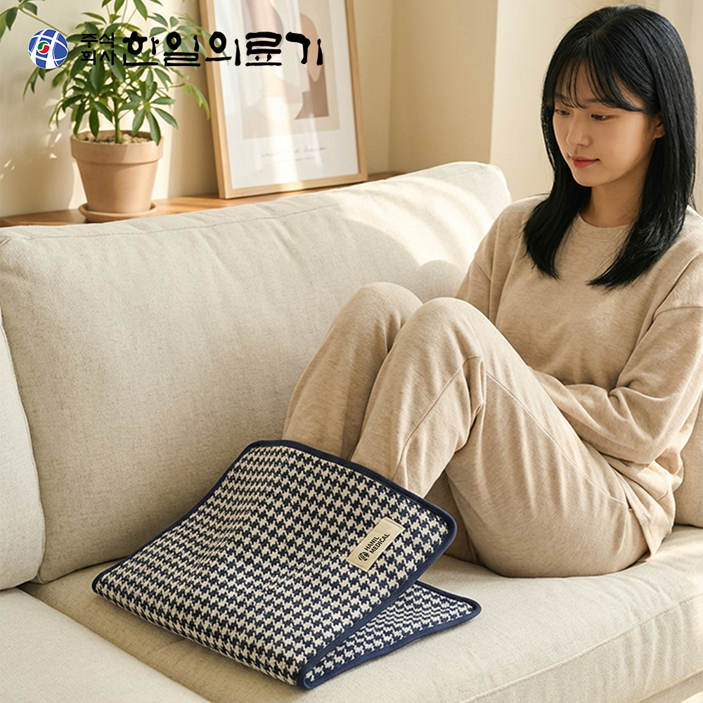 한일의료기 원적외선 전기 온열 찜질기 찜질팩 찜질매트 어깨 허리 목 배 무릎 스톤그레이R 상품 이미지