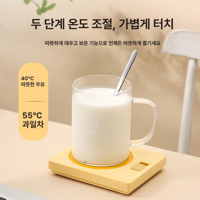 컵온열기 무선 머그컵 usb 워머 가열 컵받침 체리블라썸핑크 국가 표준 마카롱 - 상세 이미지 4
