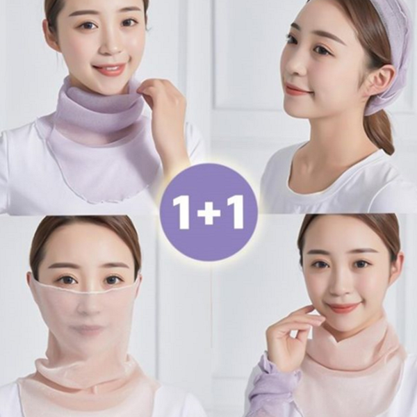 여름넥 여성 자외선 마스크 스카프 여성 메쉬 마스크 얼굴 가리개 - 상품 이미지