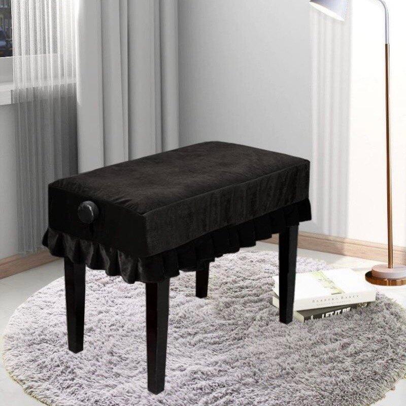 블랙 피아노 의자 스툴 벤치 프릴 고급 커버 덮개 학원 다크블랙 싱글 벤치 (40x60cm) - 상품 이미지