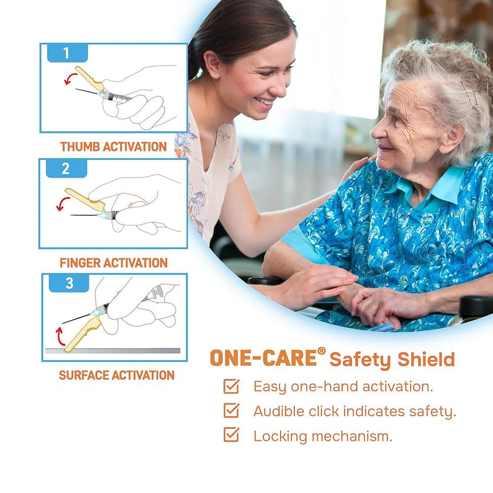 ONE-CARE 25 게이지 x 1인치(25mm), 개별 포장, 100박스 23G x 1 Safe - 상세 이미지 3