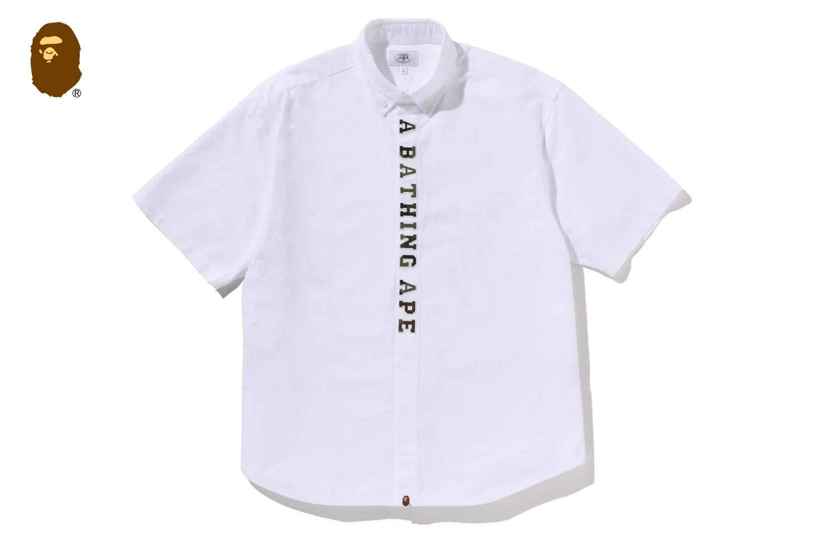 베이프 반팔 셔츠 1ST CAMO APPLIQUE OXFORD SS SHIRT 1M30-132-301 - 상세 이미지 2