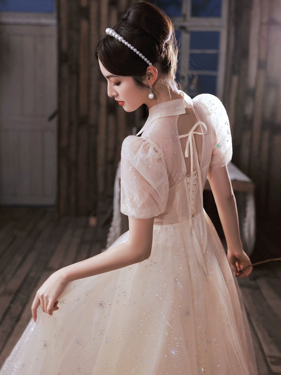 연주회 드레스 이브닝 피로연 연주회드레스 공연 화려한 - 상세 이미지 5