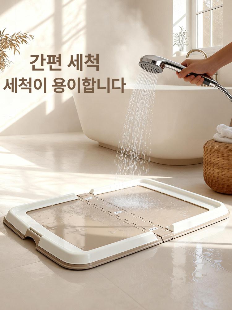 접이식 배변패드 고정 대변 마킹 방수 강아지 소변 티 브라운 예약 평판 반개방형 대형견 - 상세 이미지 4