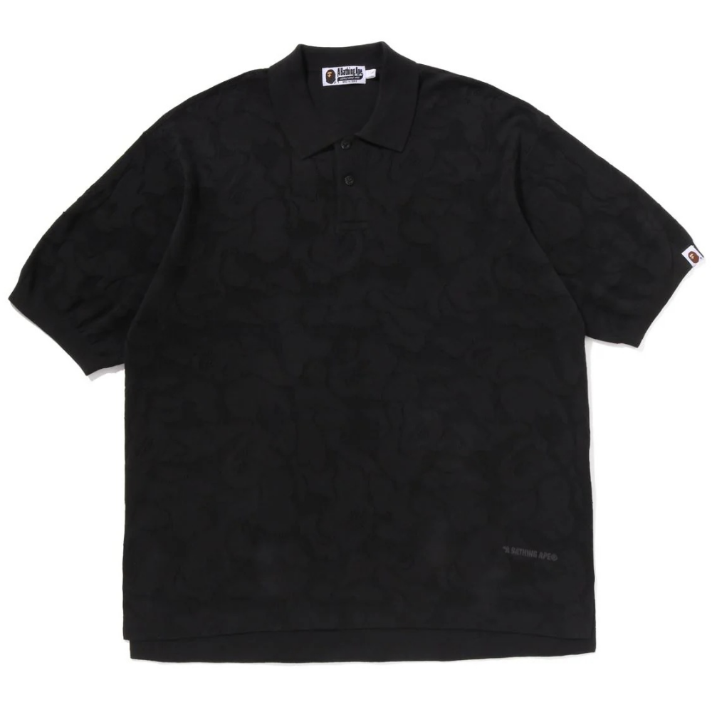 베이프 반팔티 SOLID CAMO JACQUARD RELAXED FIT POLO SHIRT 1M30-112-303 - 상품 이미지
