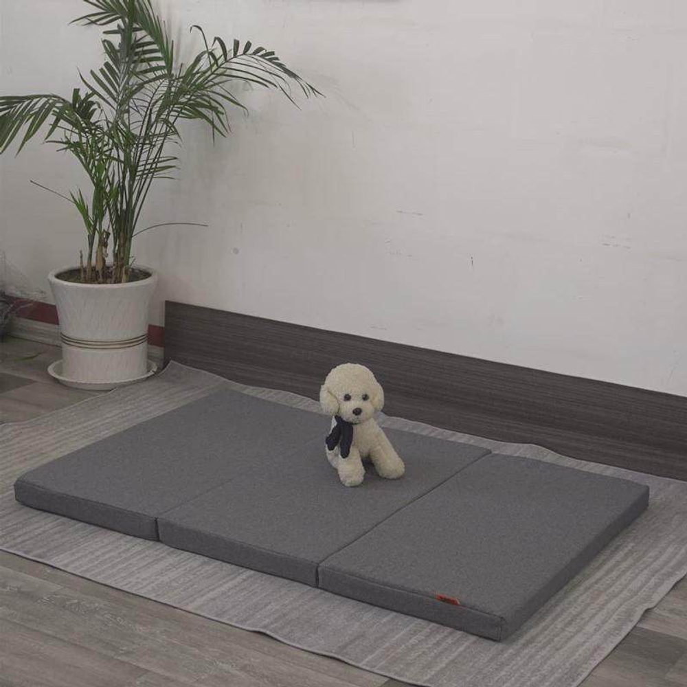강아지 방수 매트 두꺼운 고밀도 푹신한 3단 접이식 애견 침대 개집 방석 활동 공간 관절 - 상세 이미지 2