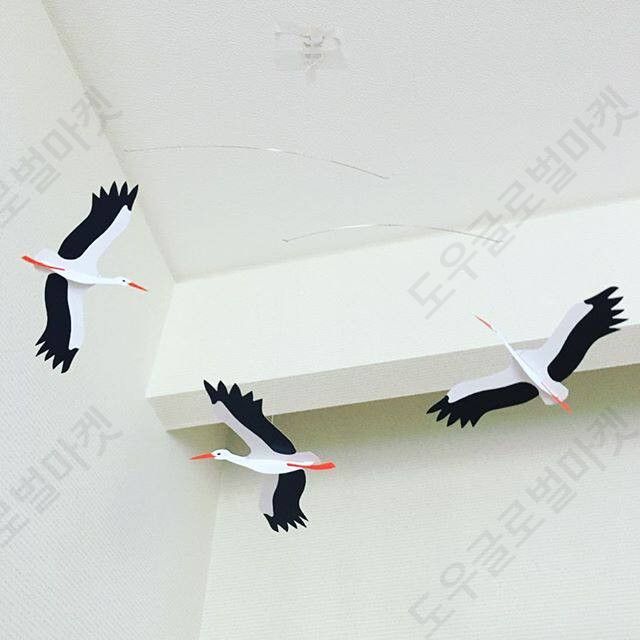 갈매기모빌 인테리어 제비 미드센츄리 학 행잉 장식 - 상세 이미지 5
