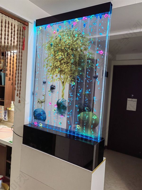 워터파티션 저소음 대형 식당 장식용 스탠딩 폭포 가벽 수족관 - 상세 이미지 4