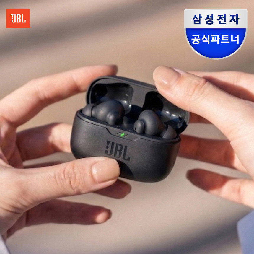 삼성공식파트너 JBL WAVE BEAM2 노이즈캔슬링 무선 블루투스이어폰 블랙