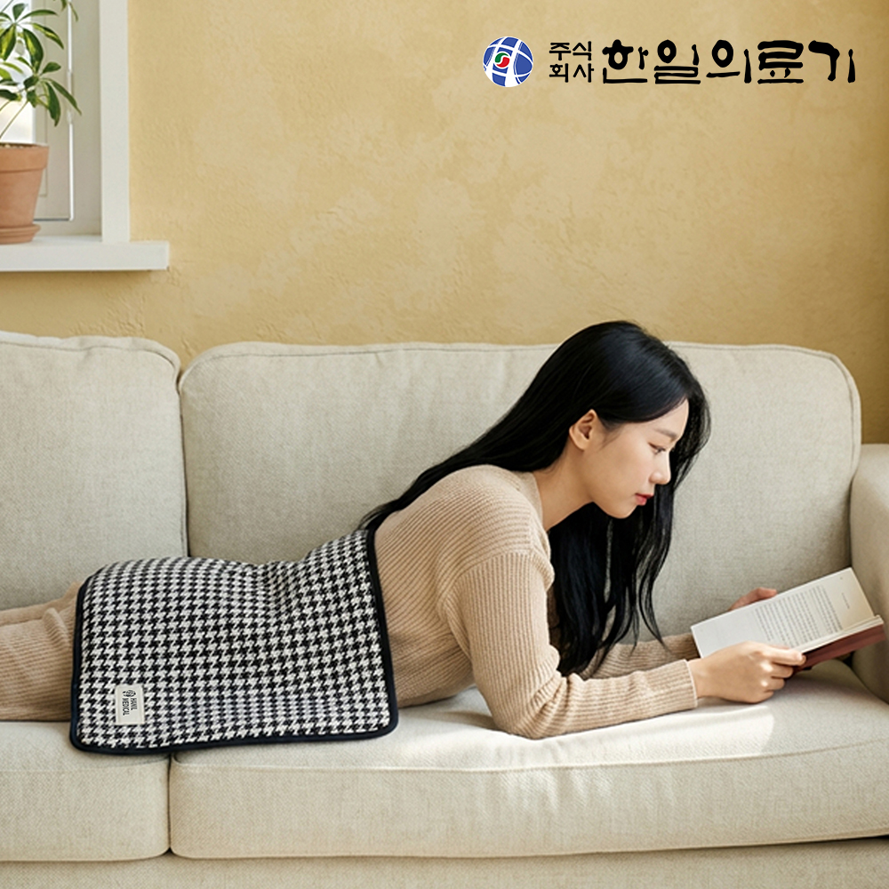 한일의료기 원적외선 전기 온열 찜질기 찜질팩 찜질매트 어깨 허리 목 배 무릎 스톤그레이R 상품 이미지