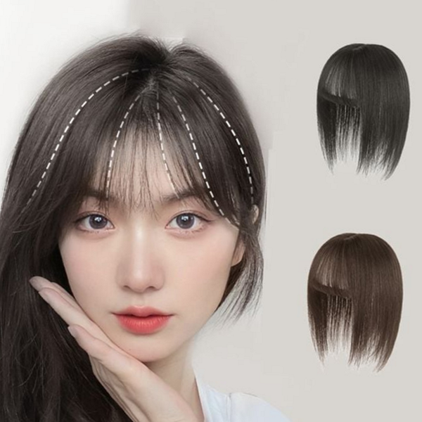 인모 여성 부분 가발 간편 앞머리 가발 정수리 헤어 - 상품 이미지