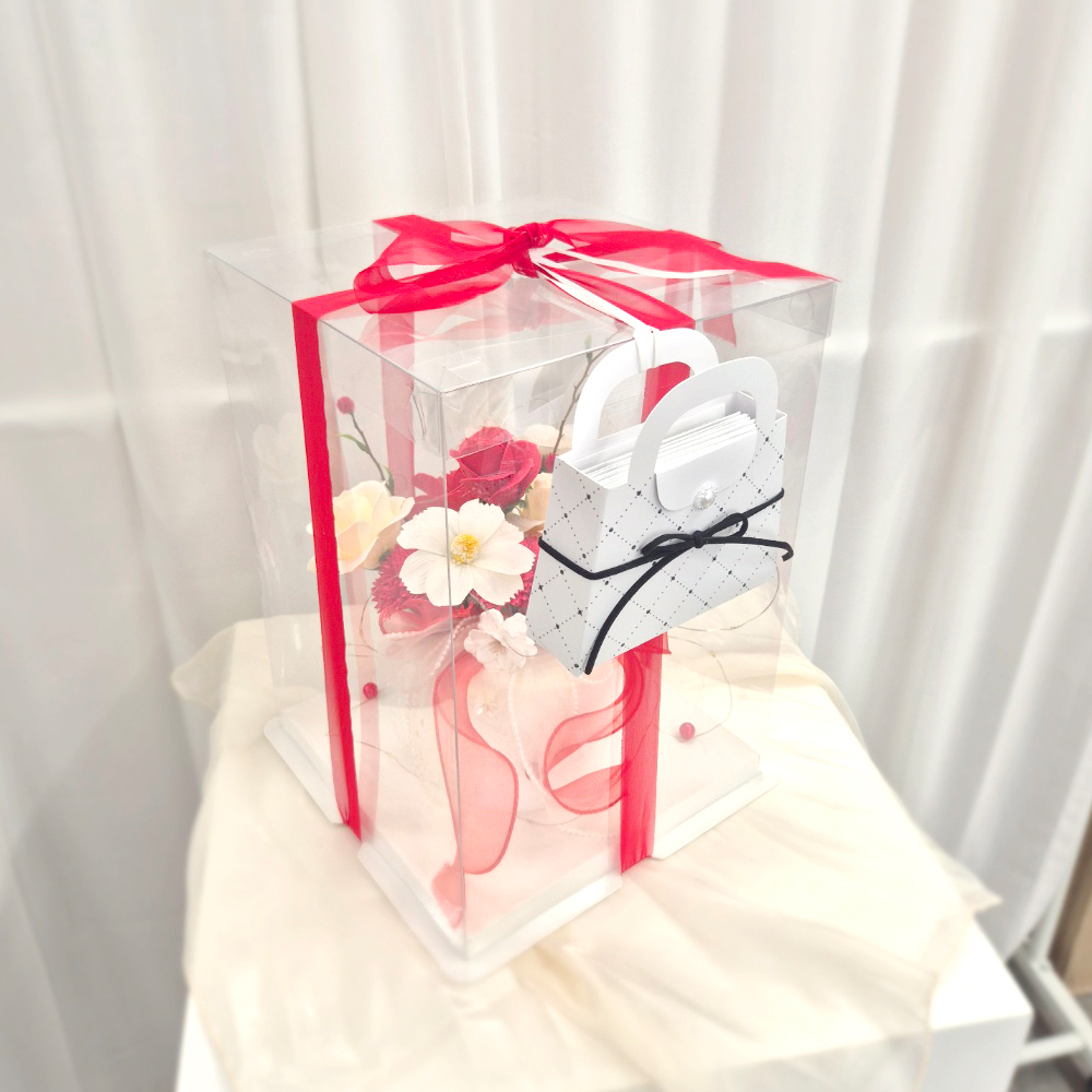 용돈케이크 환갑 부모님 생일 이벤트 용돈박스 결혼기념일 선물 라벤더퍼플머니박스 - 상세 이미지 4
