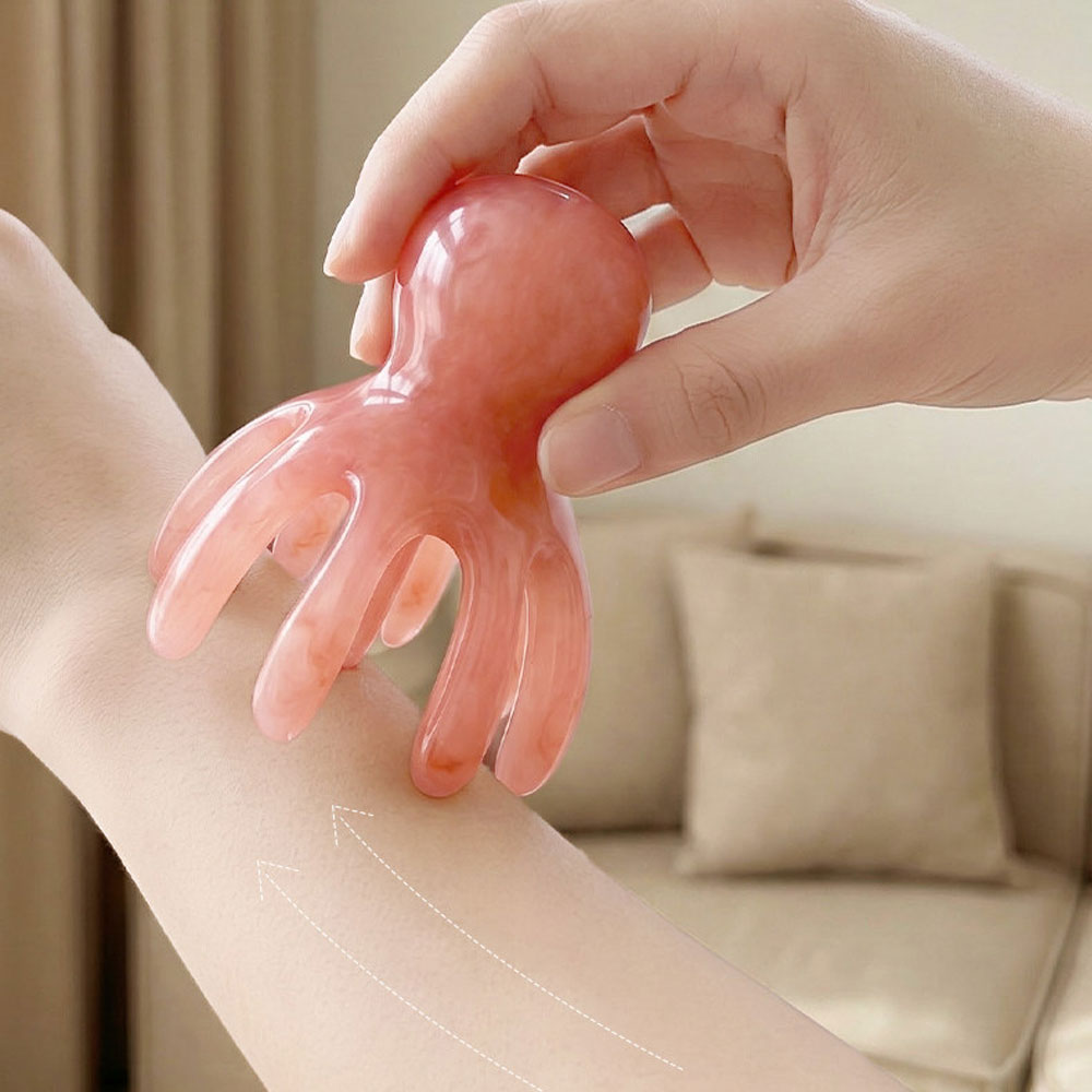 문어괄사 문어발 두피 바디 팔뚝 허벅지 종아리 괄사 마사지기 - 상세 이미지 4