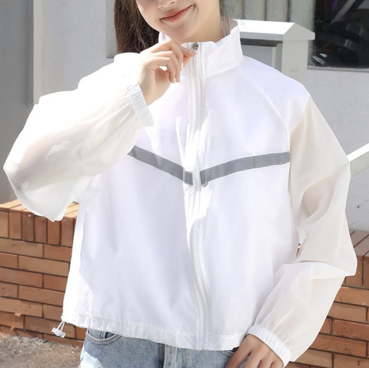 여성바람막이점퍼 여성집업자켓 가벼운집업점퍼 - 상품 이미지