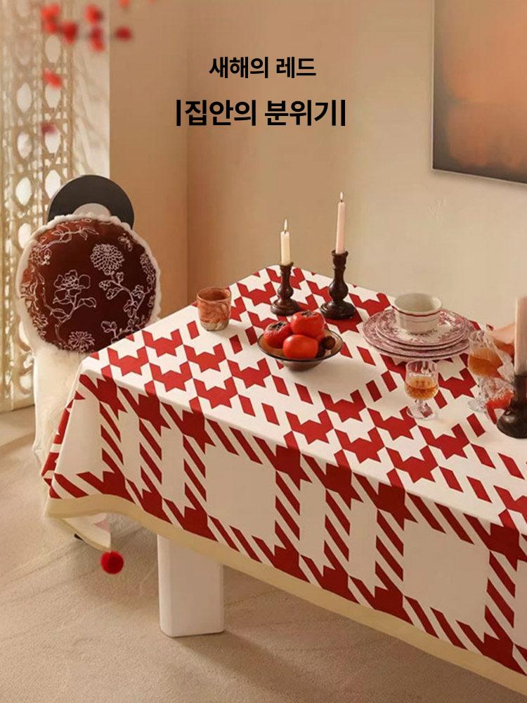 크리스마스테이블보 식탁보 대형 원단 파티 장식 러너 - 상세 이미지 3
