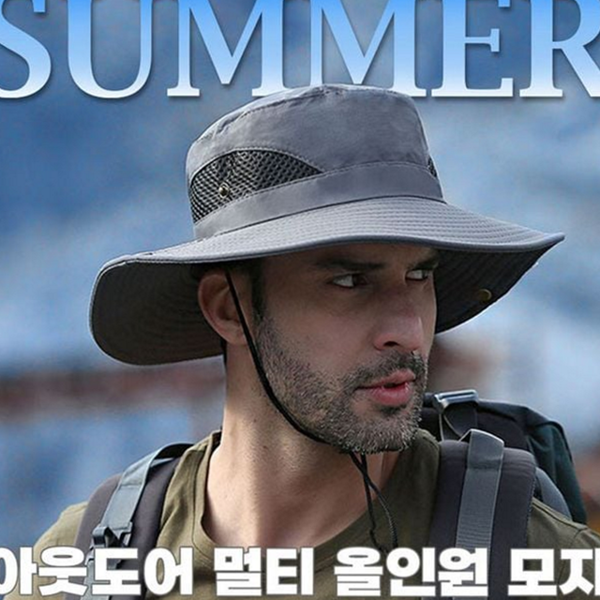 메쉬 남성 사파리 모자 벙거지 여름 사파리 모자 여행 버킷 - 상품 이미지