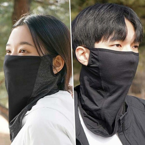 시원한 여름 얼굴 마스크 흡한속건 자외선 차단 마스크 골프용 냉감 - 상품 이미지