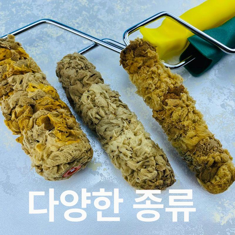 텍스처 아트 롤러 천연 해초 로울러 로라 페인트 스펀지 도구 양면 목재 모던 매체 브러쉬 - 상세 이미지 4