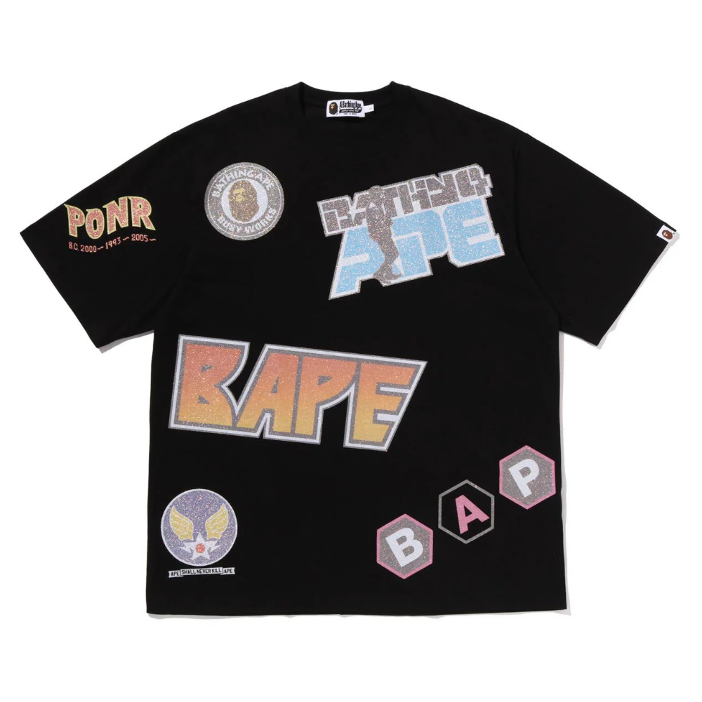 베이프 반팔티 MULTI ARCHIVE MOTIF RELAXED FIT TEE 1M30-109-005 - 상품 이미지