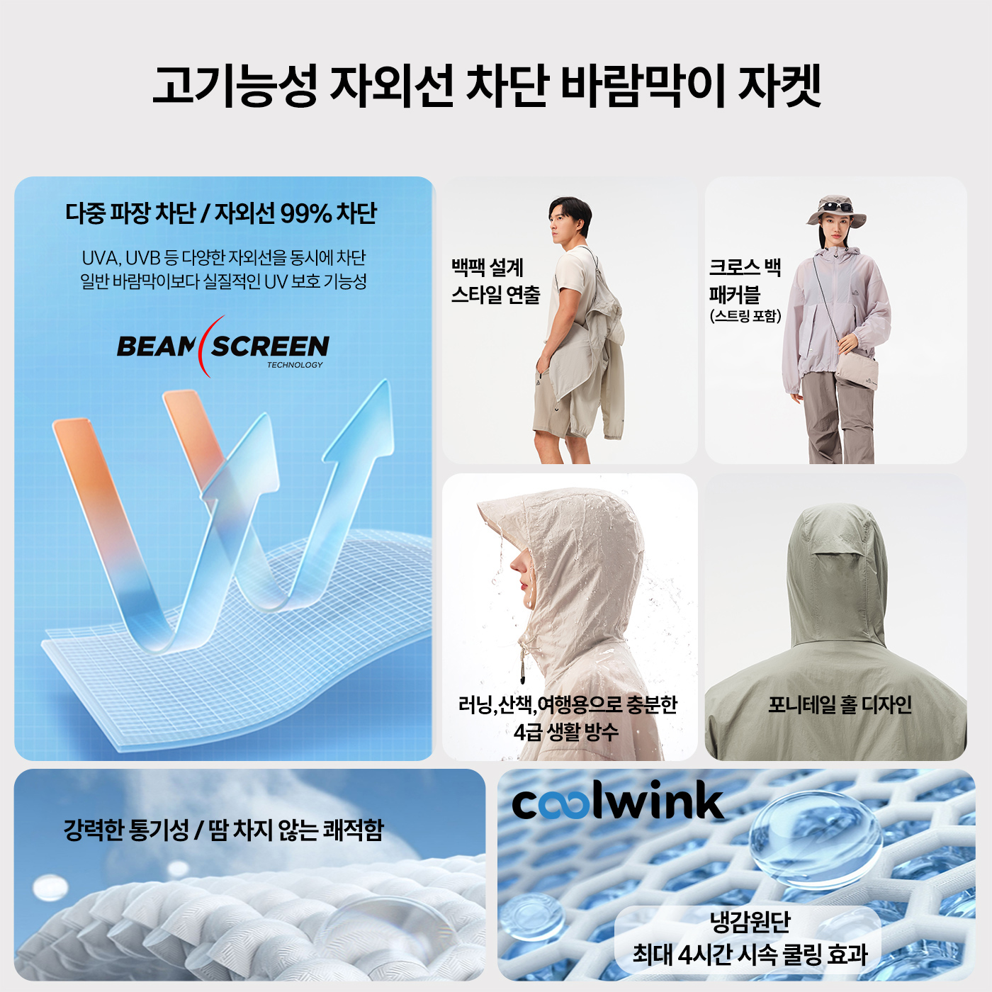 펠리엇 리틀포레스트 패커블 윈드브레이커 자외선차단 발수 바람막이 12421220 이미지 7
