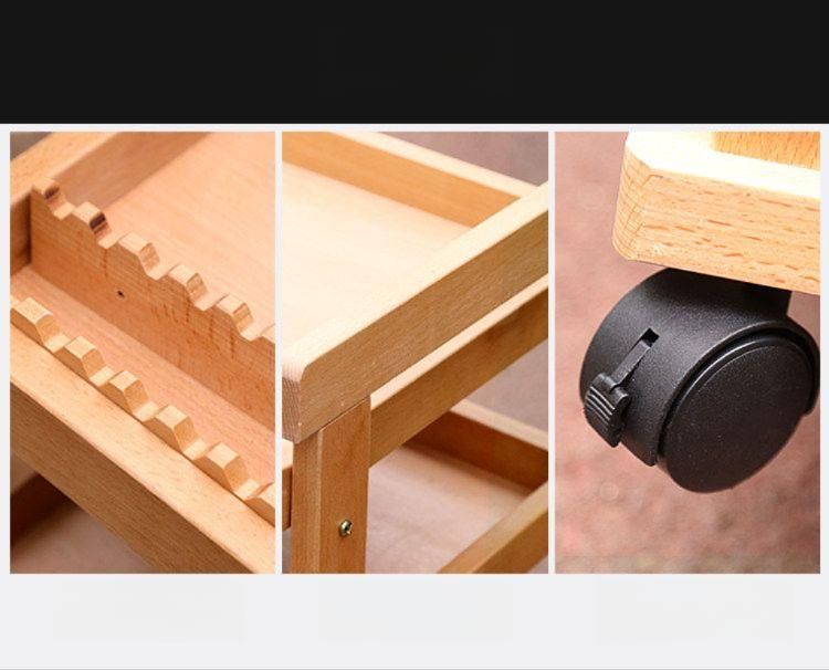 미술도구 정리함 화방 이동식 화구박스 유화물감 다용도 카트 - 상세 이미지 3