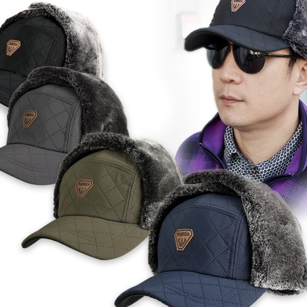 기모귀달이 부모님용 겨울 훼르자 방한모자 남자 성인 겨울모자 군밤모자 캡모자 - 상품 이미지