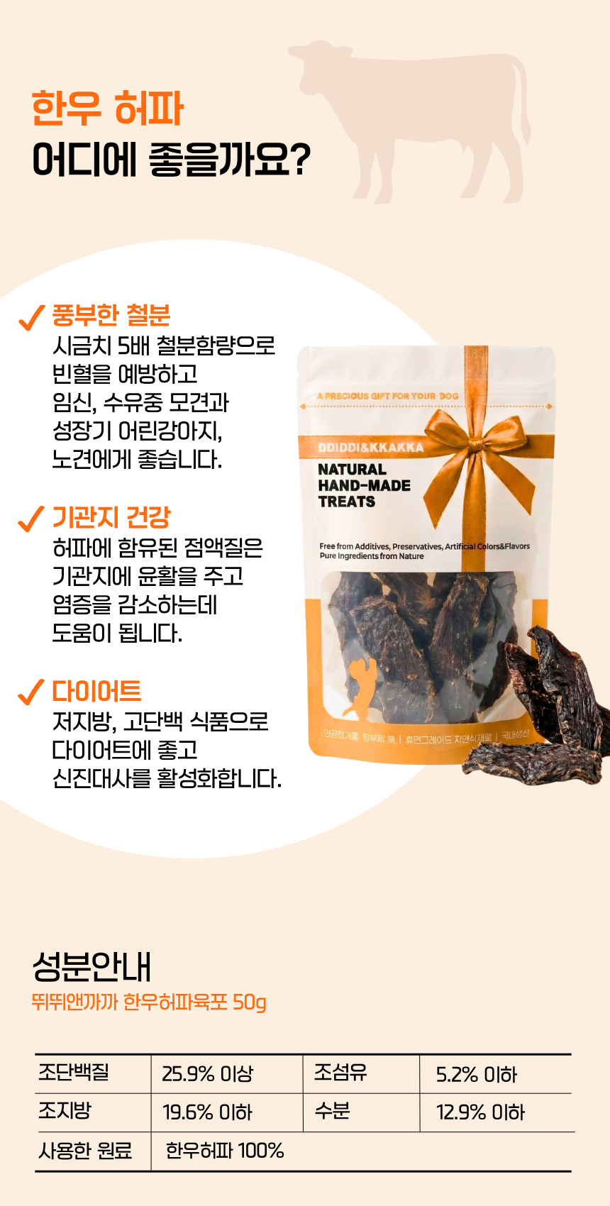 강아지 소허파 50g 강아지 수제간식 소간 - 상세 이미지 3