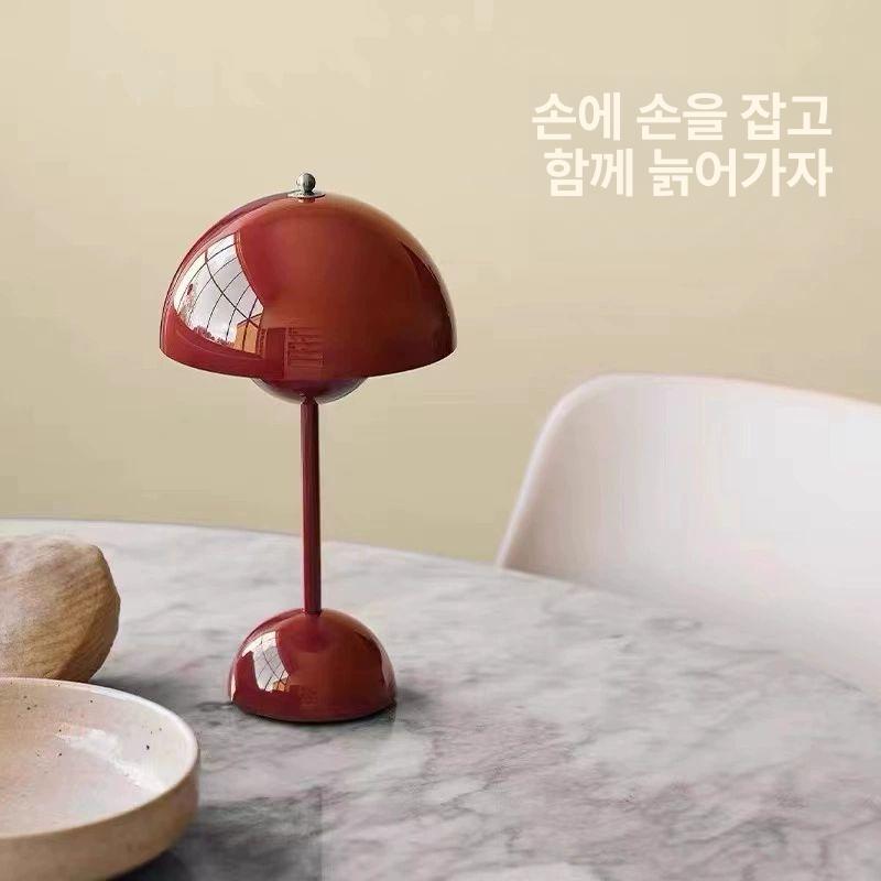 플라워팟조명 침대 침실 수면 탁상 테이블 미니 스탠드 오리지널 핑크 터치 스위치 - 상세 이미지 2