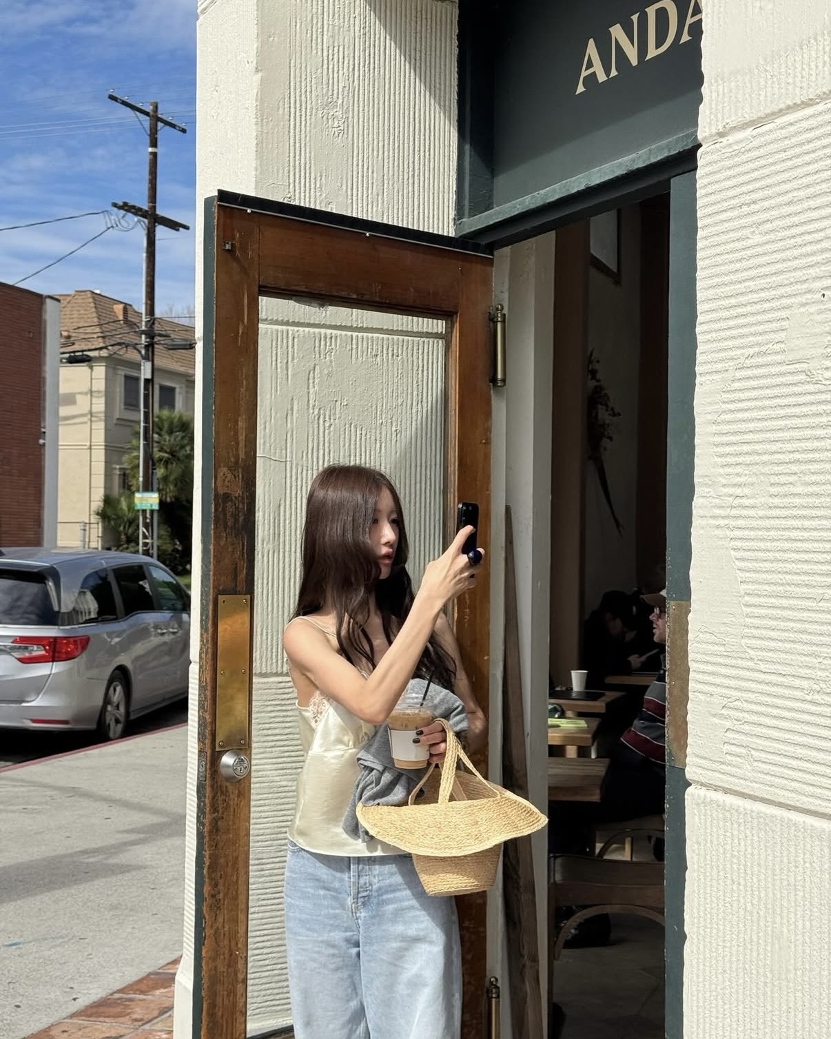 아웃핏 그리피 슬립 레이스 나시 어깨끈 조절 새틴 실키 뷔스티에 (4c) - 상세 이미지 4