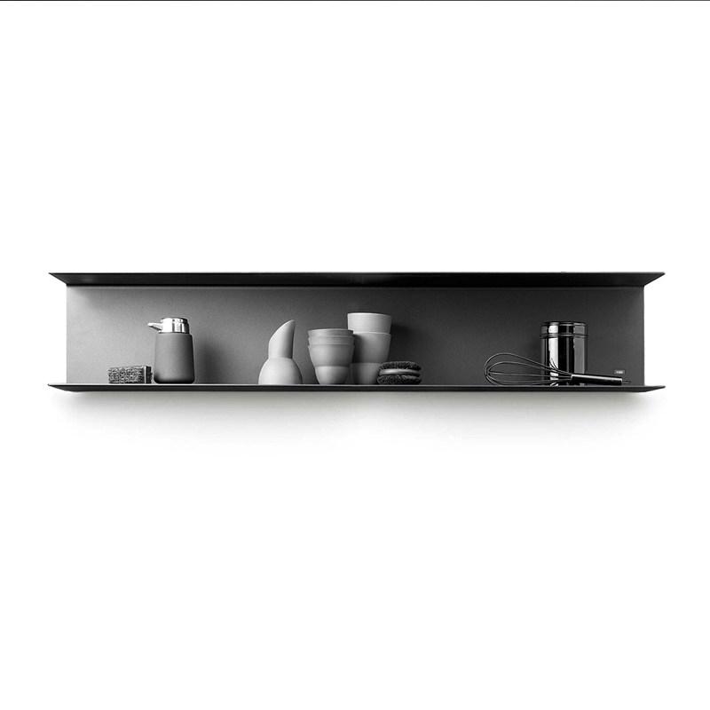 무타공 철제 벽걸이선반 인테리어 주방 거실 수납벽선반 블랙 60x15x20cm 2개 세트 - 상세 이미지 5
