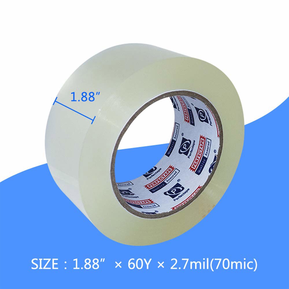 PPECTAPE 헤비 듀티 포장 테이프 6롤, 총 360Y, 클리어, 270만, 1.88인치 x 60야드, 초강력, 및 배송용 리필 18-PACK - 상세 이미지 2