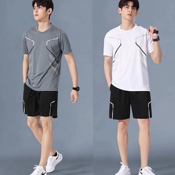 쿨링 남성 트레이닝 상하 남성 트레이닝복 데일리 스포츠 반바지 여름 - 상품 이미지