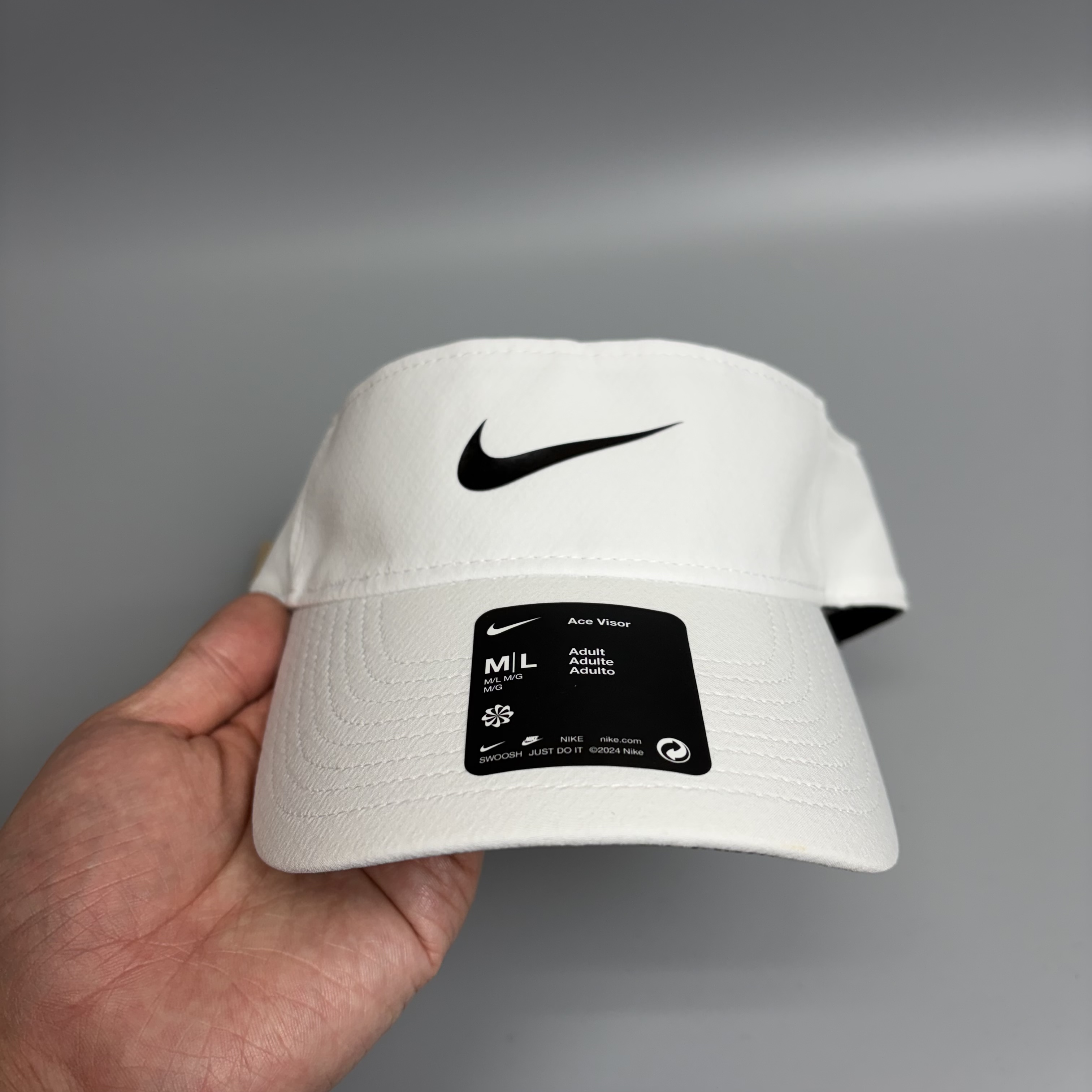 나이키 썬캡 스우시 썬바이저 모자 HJ3689-100 화이트, L/XL - 상세 이미지 5