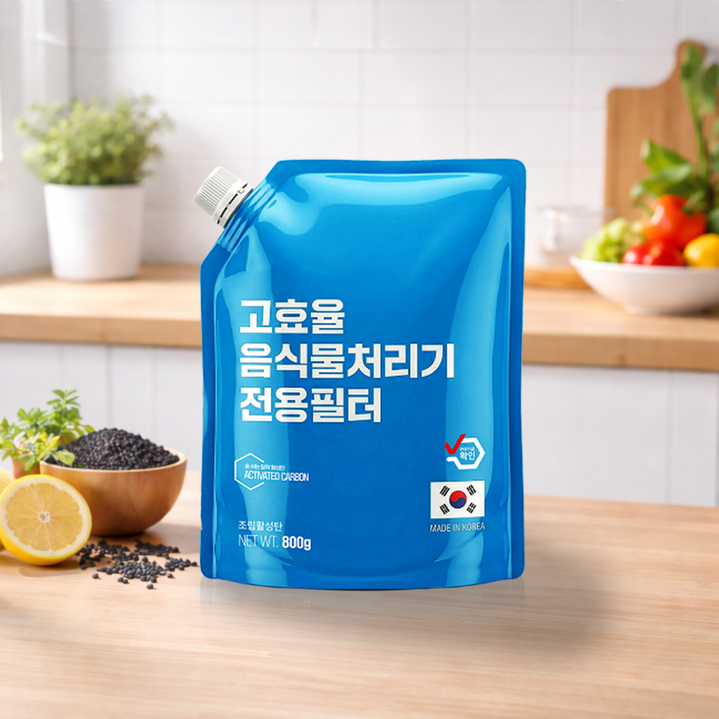 [호환] 음식물 처리기 활성탄 필터 리필용 악취 탈취필터 800g - 상품 이미지
