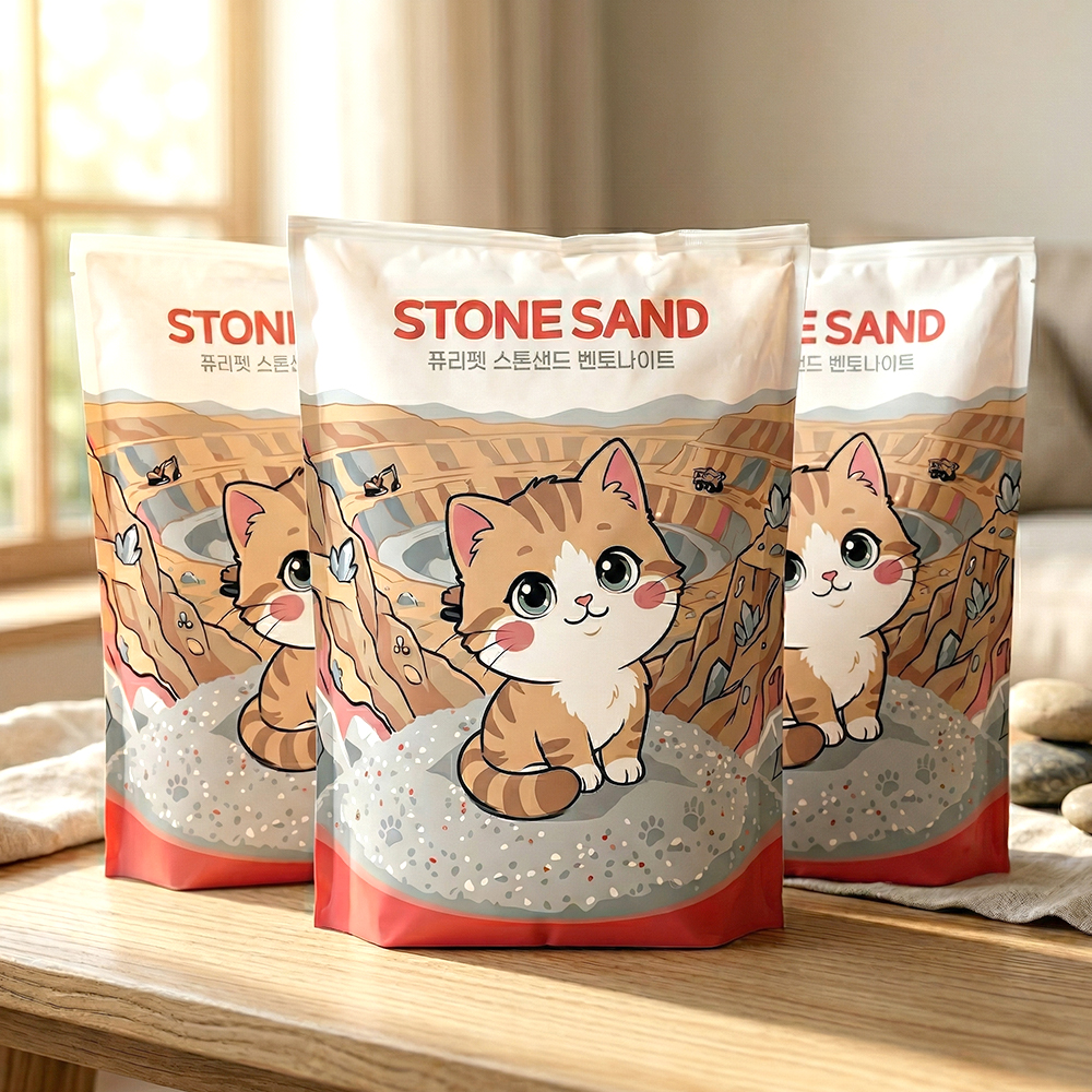 퓨리펫 스톤샌드 벤토나이트 먼지없는 고양이모래 6kg X 3개 18kg - 상세 이미지 5
