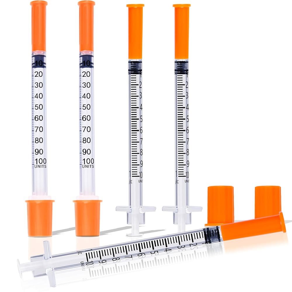 1mL 주사기 31G 1/2인치, 개별 포장, 100팩 0.5ml-30G-5/16  25 Pack - 상품 이미지