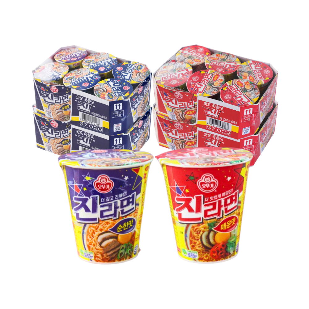 오뚜기 진라면 매운맛 12개 + 순한맛 12개 (총24개) 컵라면 - 상품 이미지