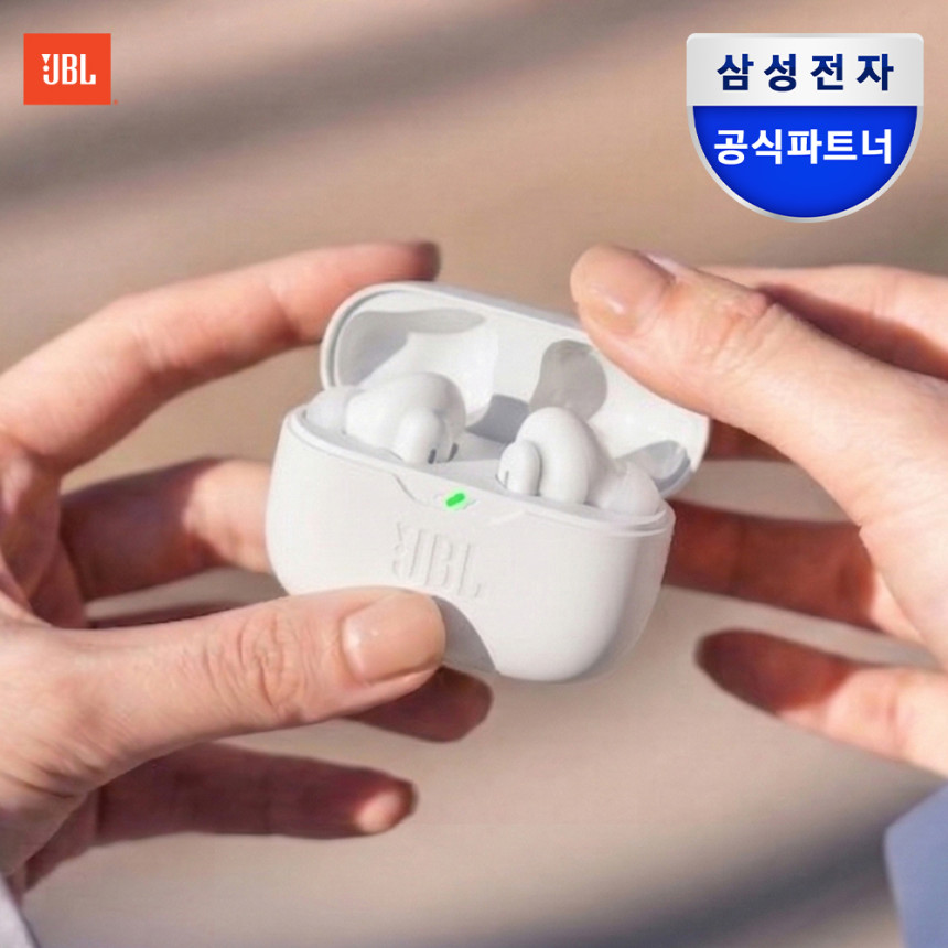 삼성공식파트너 JBL WAVE BEAM2 노이즈캔슬링 무선 블루투스이어폰 화이트