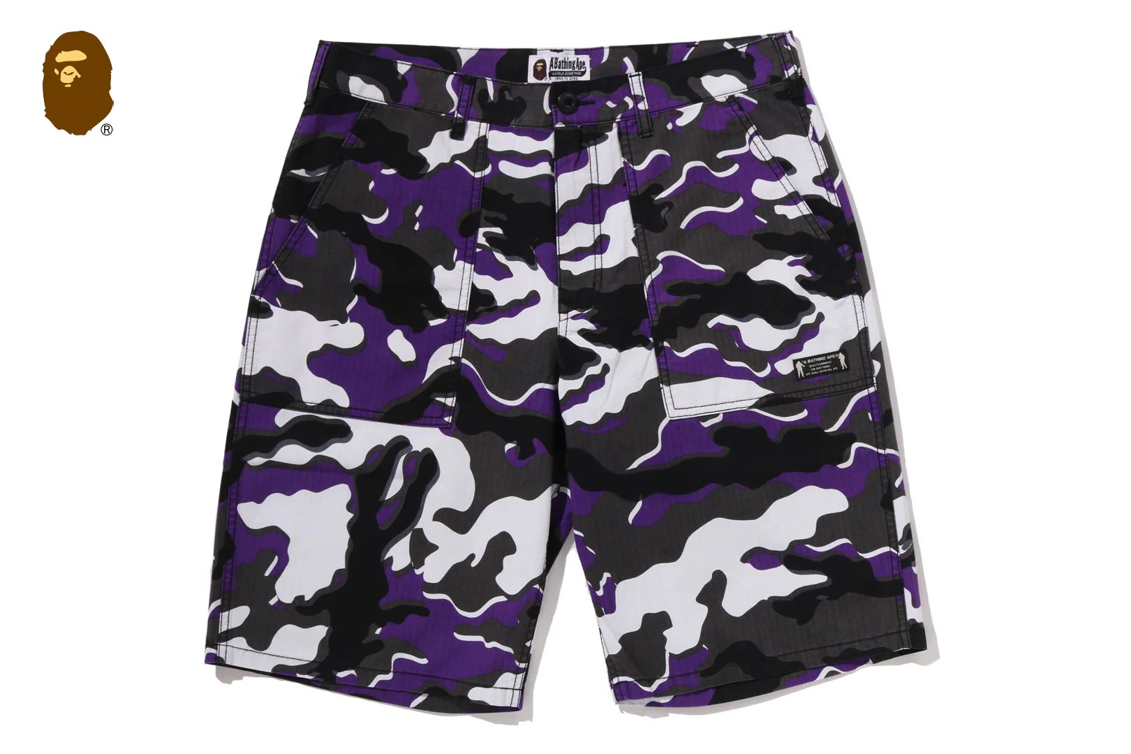 베이프 바지 GLITCH WOODLAND CAMO SHORTS 1M30-153-001 - 상세 이미지 2