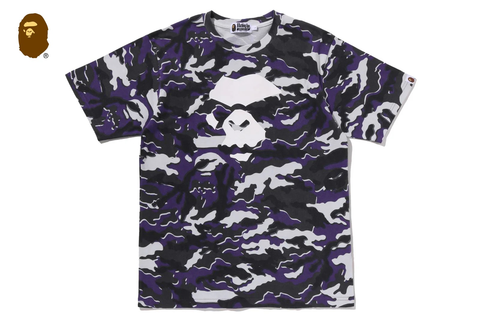 베이프 반팔티 GLITCH WOODLAND CAMO MAD FACE TEE 1M30-109-302 - 상세 이미지 2