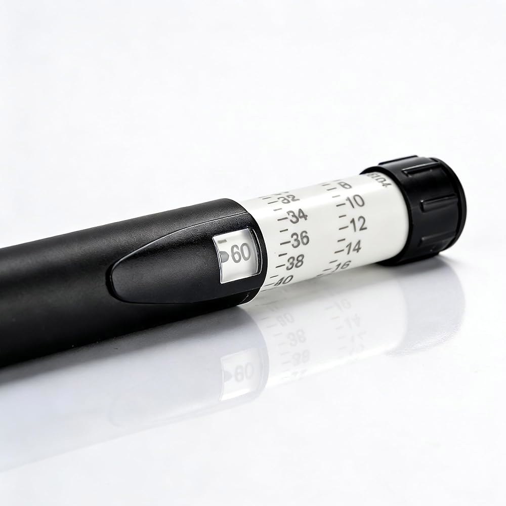 60개의 단위 펩타이드 펜, 3ml 카트리지용 재사용 가능한 V2 펜 - 부드러운 플런저 및 여행용 케이스와 함께 매일 사용, 범용 호환성, 50개의 준비 패드 포함, 블랙 - 상세 이미지 2