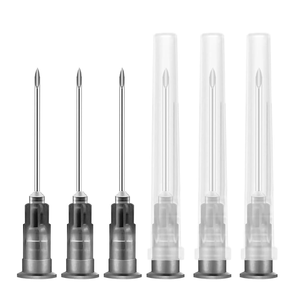 22 게이지 루어 락 5/8인치 바늘, 실험 도구 액세서리 용품용 100개 개별 포장 27G-0.5Inch - 상품 이미지