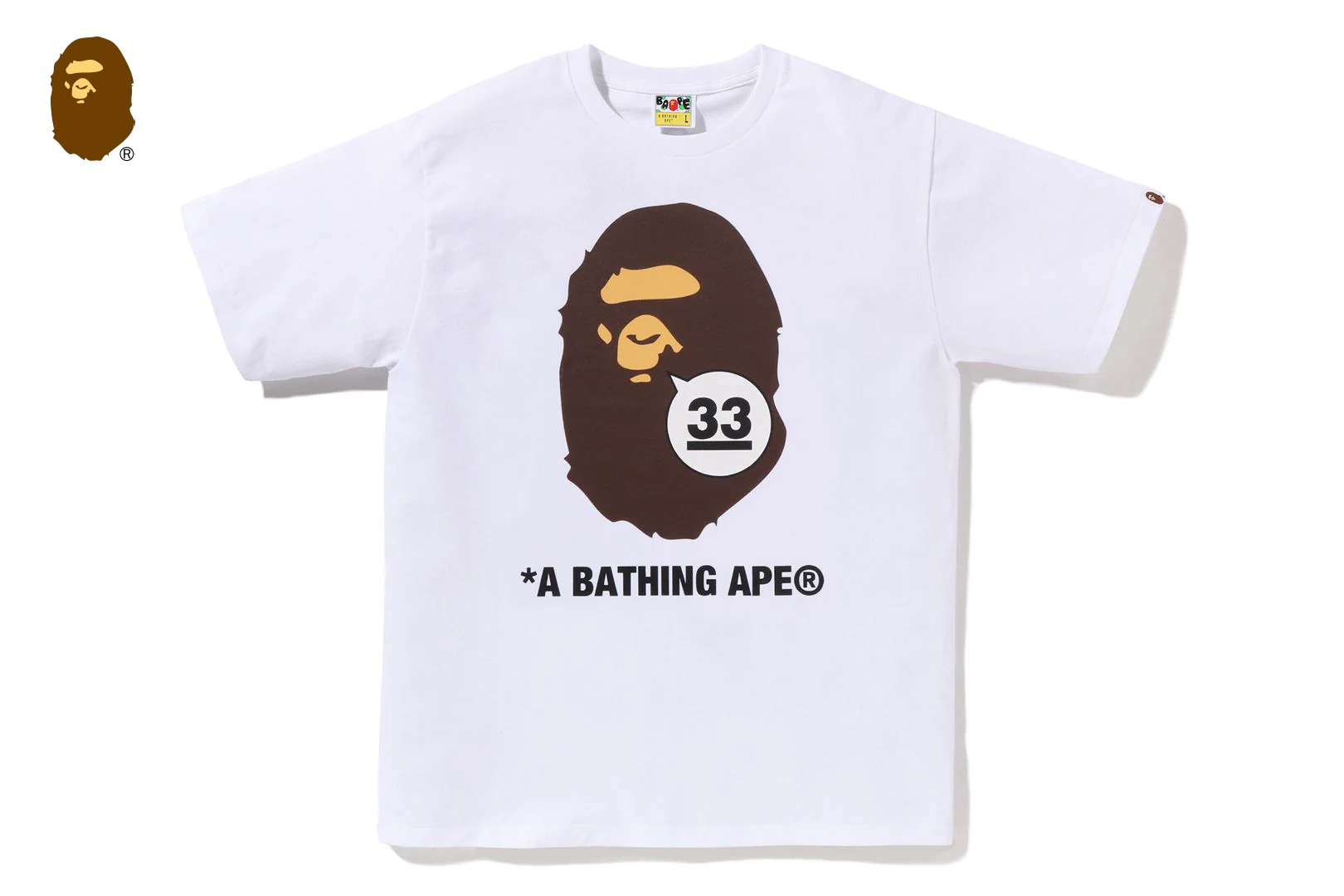 베이프 반팔티 A BATHING APE 33RD ANNIV. APE HEAD TEE 1M20-110-014 - 상세 이미지 2