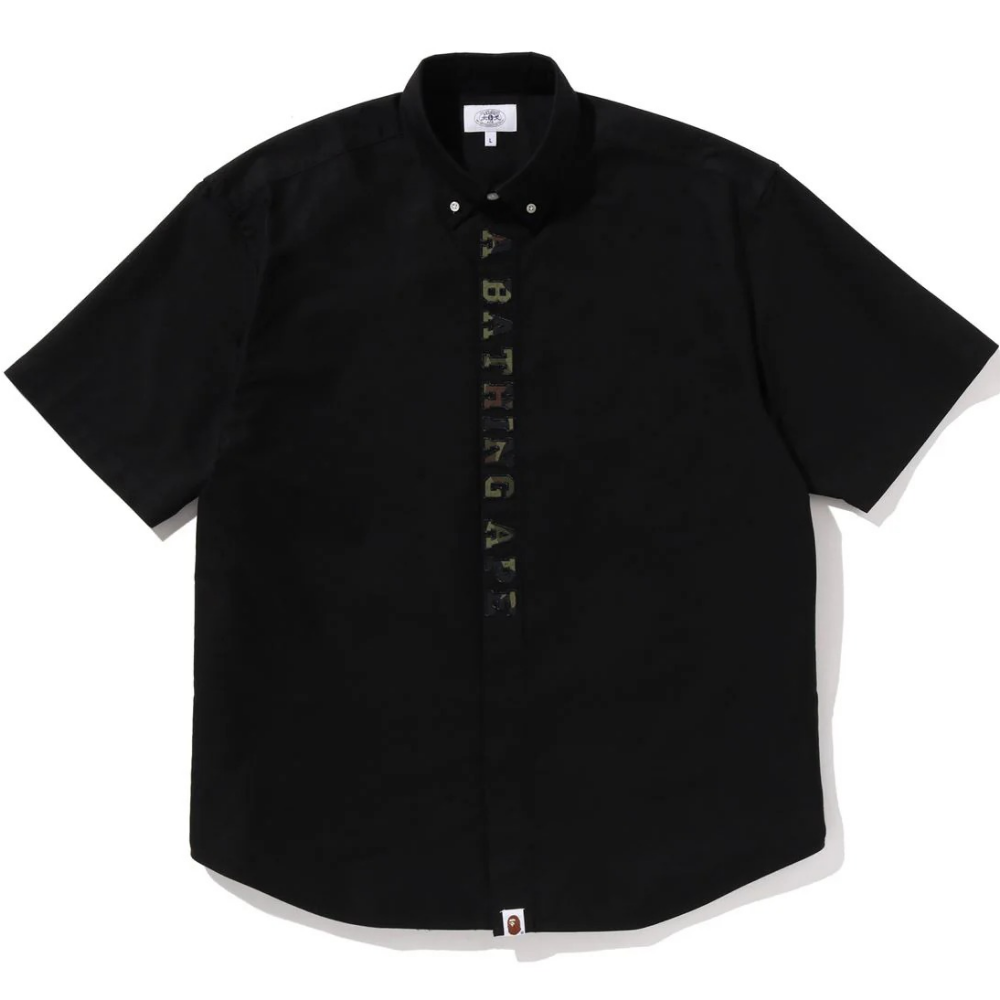 베이프 반팔 셔츠 1ST CAMO APPLIQUE OXFORD SS SHIRT 1M30-132-301 - 상품 이미지
