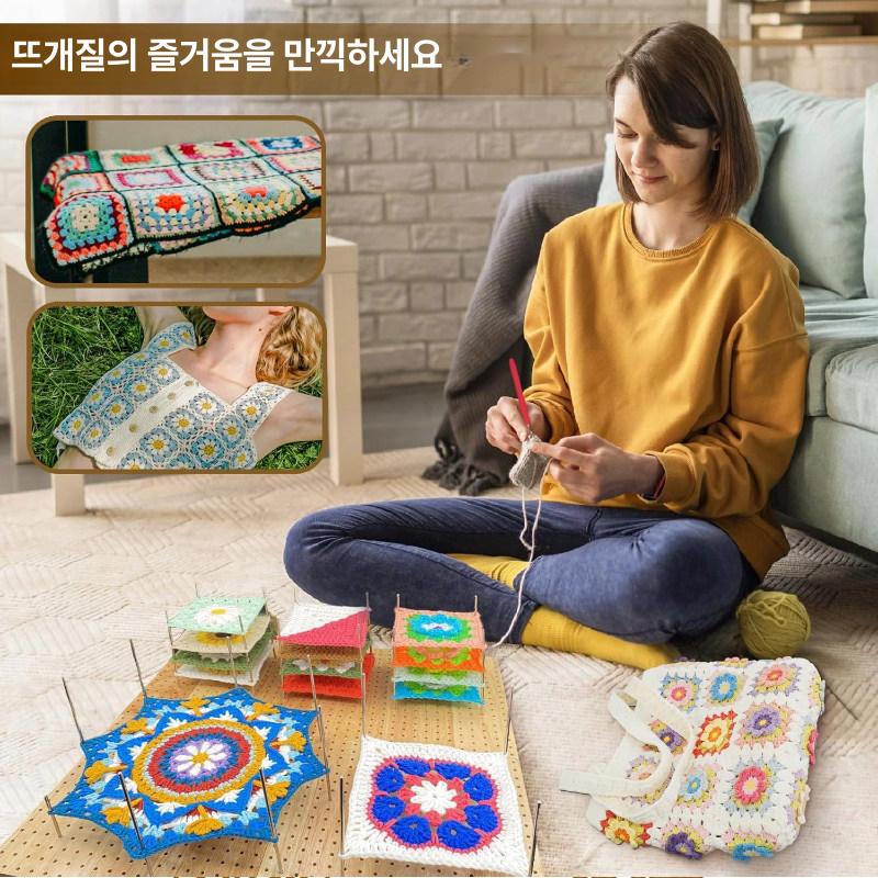 블로킹 크로셰보드 모티브 고정 강침 뜨개질 미포함 - 상세 이미지 4