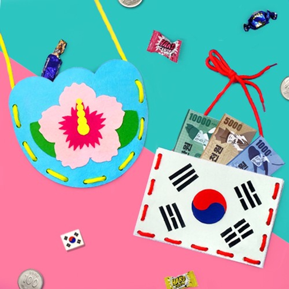 J2K 펠트 가방 만들기 우리나라 DIY키트 소근육 발달 펠트공예 취미 (2종 택1) - 상세 이미지 2
