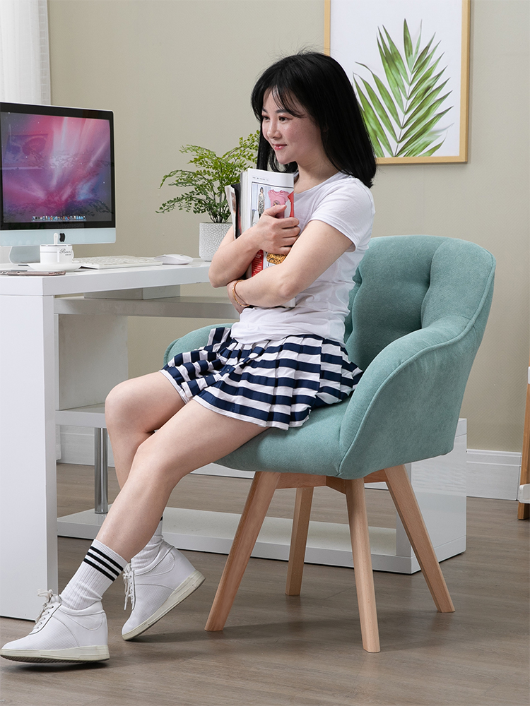 식탁 의자 푹신한 회전의자 원목 편안한 바퀴 등받이 다이닝체어 가죽 식당 주방 - 상세 이미지 2