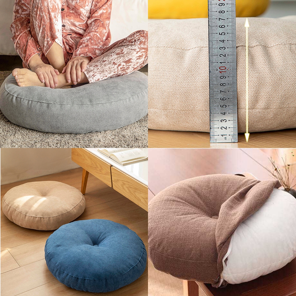 55cm 두꺼운 대형 원형 방석 쿠션 좌식 명상 푹신한 카페 - 상품 이미지