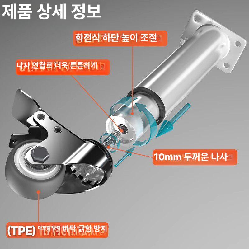 교체용 싱크대다리 소파다리 쇼파 침대 탁자 발통 의자 테이블 바퀴달린 식탁 - 상세 이미지 3