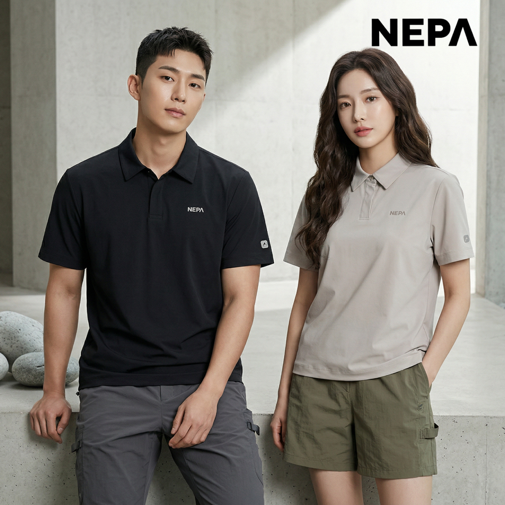 네파 티셔츠 여성 카라 반팔티 폴로 아이스 쿨 냉감 티셔츠 - 상품 이미지